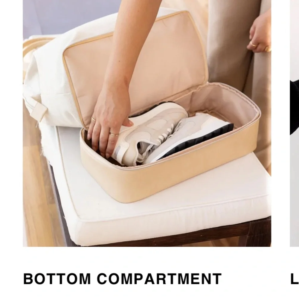 BNWT BÉIS Beige and Cream The Weekender - Picture 7 of 9